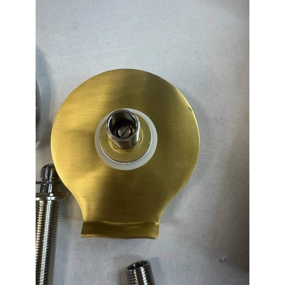 Solid Brass Glass Rinser for Kitchen Sink Nautical Ship Wheel Cup Washer Gold